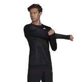adidas Own The Run Long Sleeve Men's Running Tee - Black