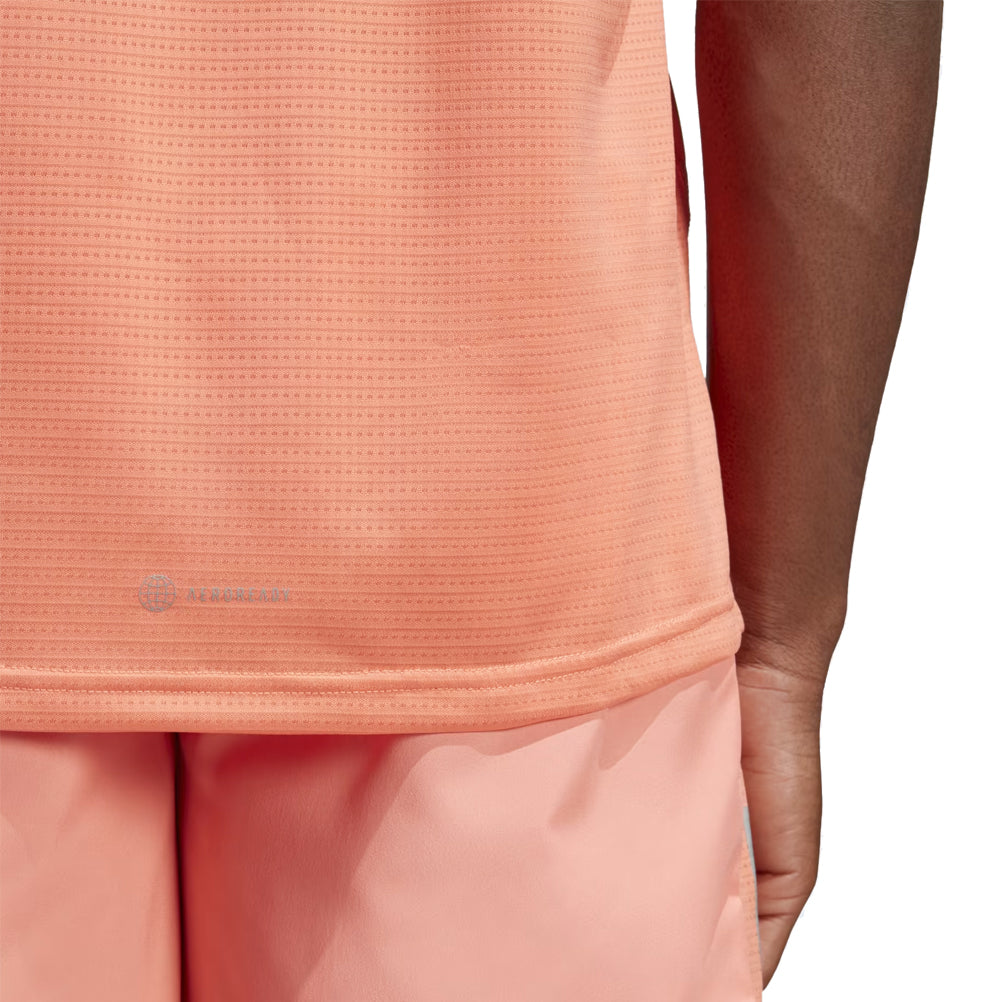 adidas Own The Run Short Sleeve Men's Running Tee - Coral