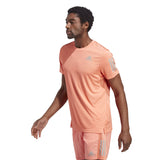 adidas Own The Run Short Sleeve Men's Running Tee - Coral