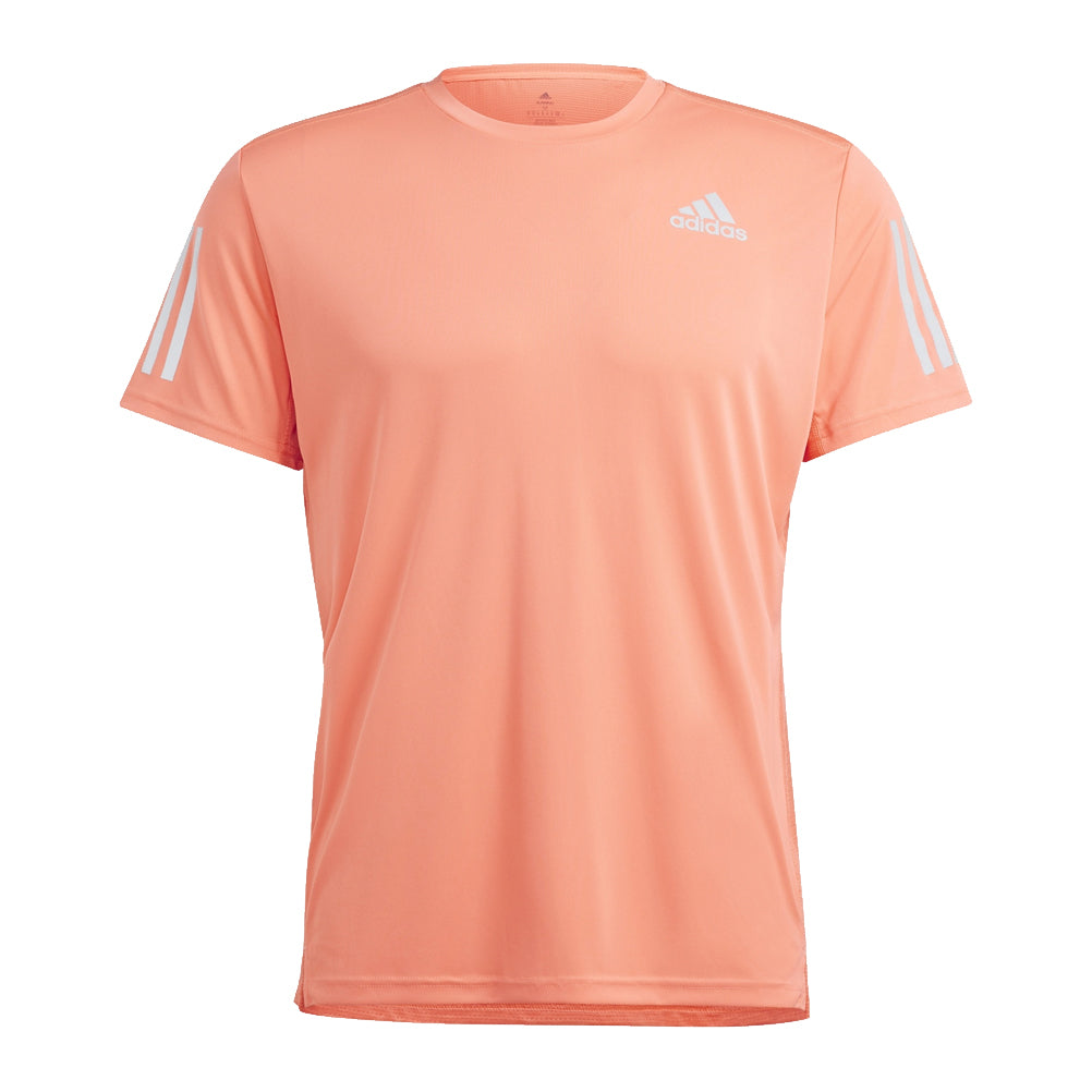 adidas Own The Run Short Sleeve Men's Running Tee - Coral