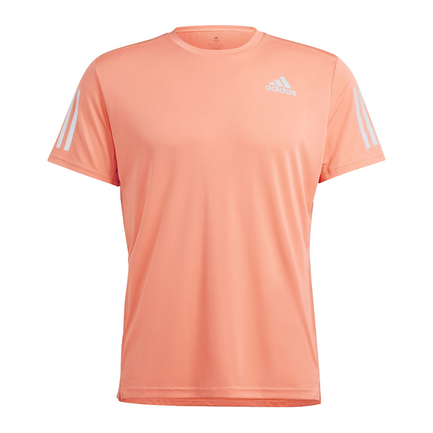 adidas Own The Run Short Sleeve Men's Running Tee - Coral