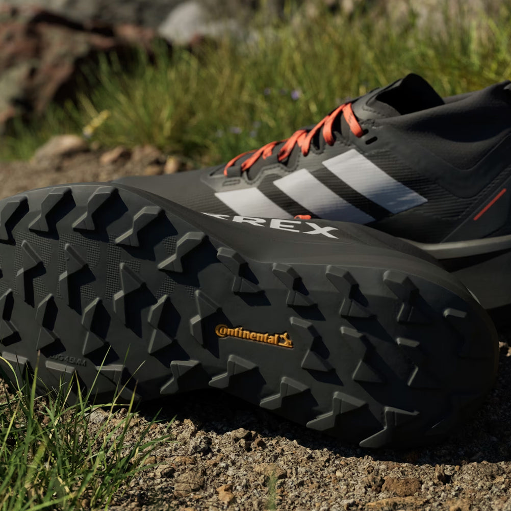 adidas Terrex Agravic GTX Men's Trail Shoe - Core Black/Grey Two/Semi Impact Orange