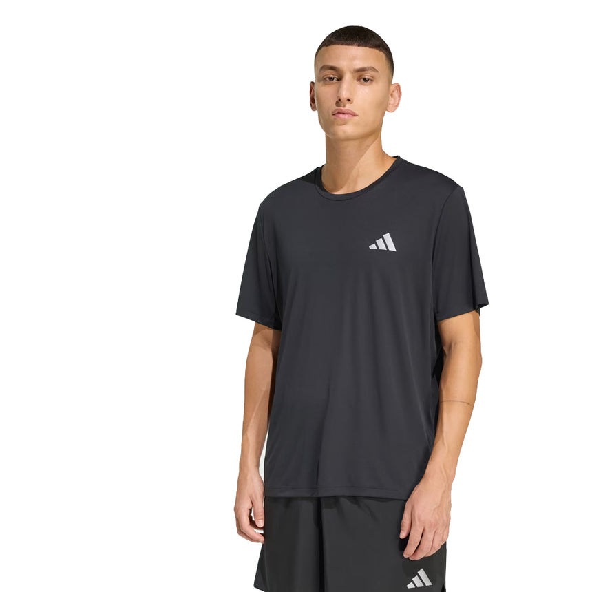 adidas Essential Short Sleeve Running Tee - Black