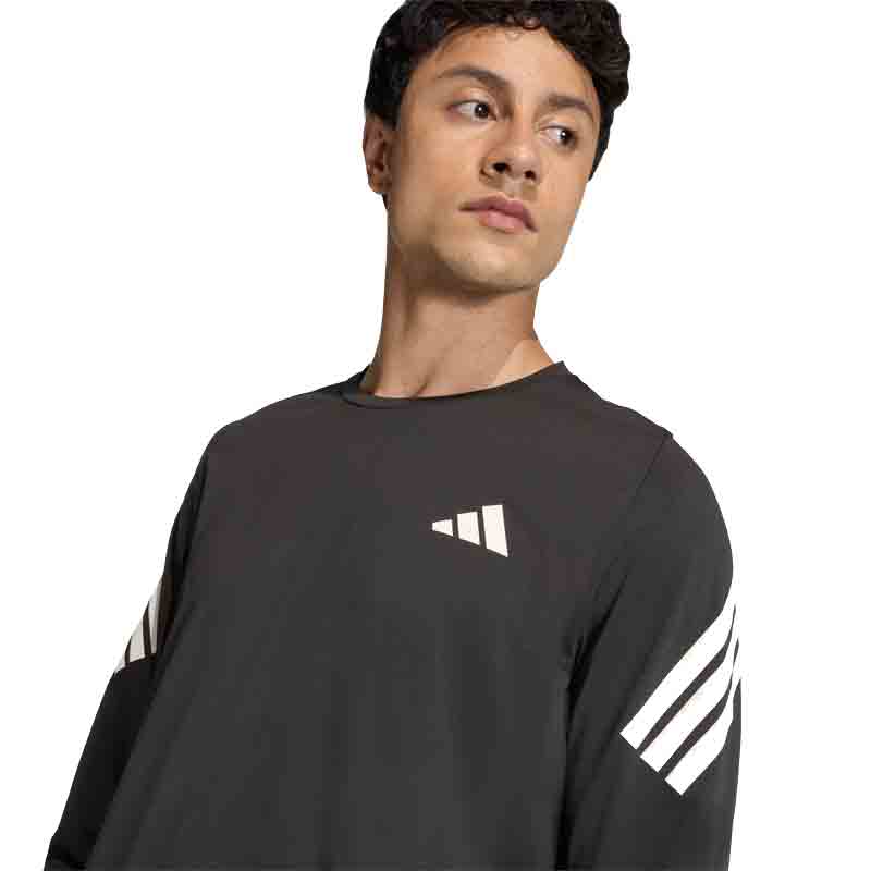 Adidas Adi365 3S Men's Long Sleeve Running Tee - Black