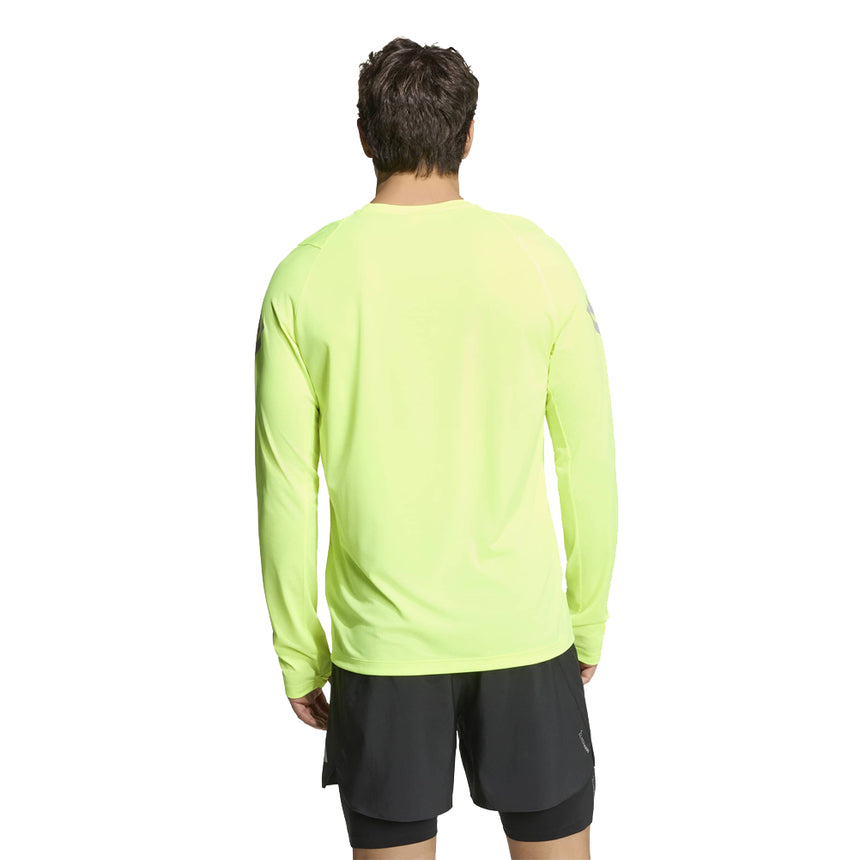 Adidas Adi365 3S Long Sleeve Men's Running Tee - Solar Yellow