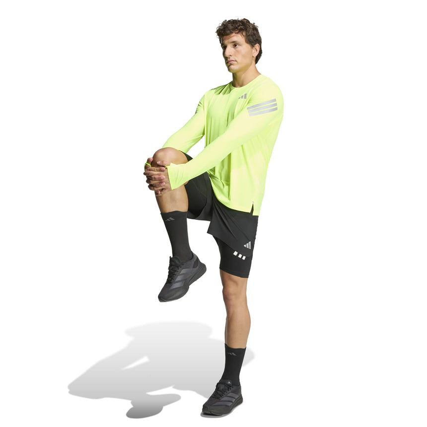 Adidas Adi365 3S Long Sleeve Men's Running Tee - Solar Yellow