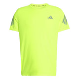Adidas Adi365 3 Stripes Men's Short Sleeve Running Tee - Solar Yellow/Reflective Silver
