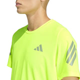 Adidas Adi365 3 Stripes Men's Short Sleeve Running Tee - Solar Yellow/Reflective Silver