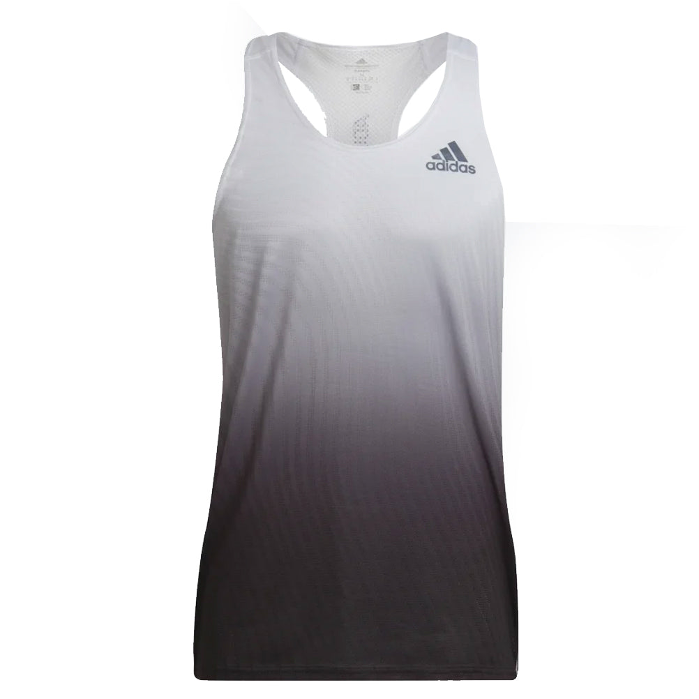 adidas Adizero Engineered Men's Running Singlet - Black/White