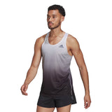 adidas Adizero Engineered Men's Running Singlet - Black/White