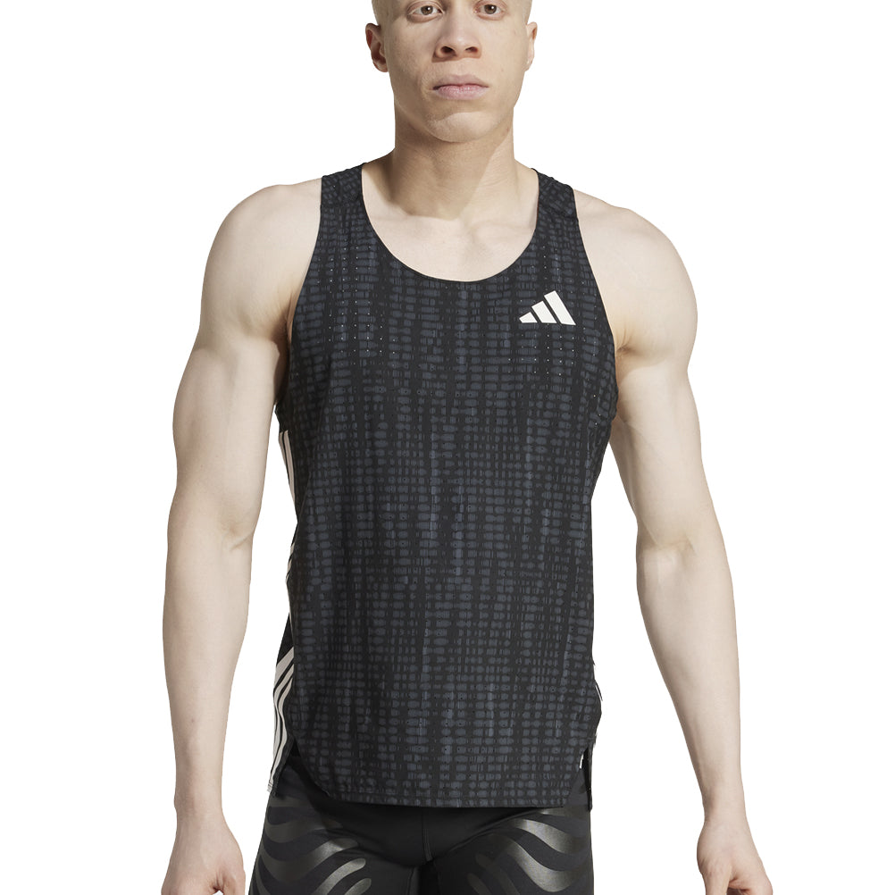 adidas Adizero Men's Running Tank - Carbon/Black