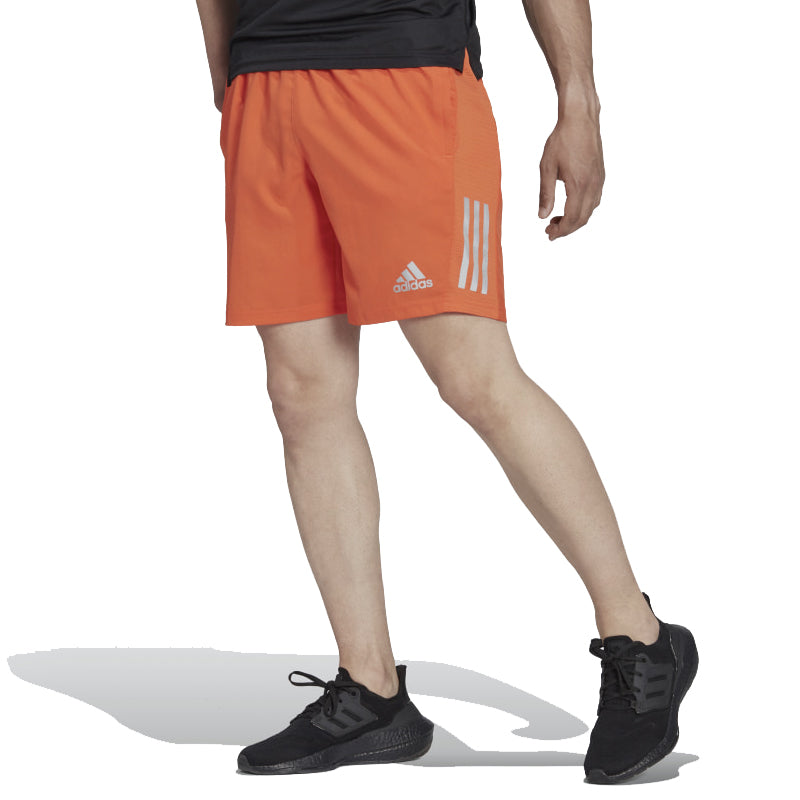 Adidas Own The Run 5 inch Men's Running Short - Semi Impact Orange/Reflective Silver