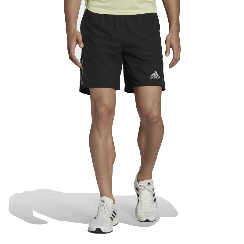 Adidas Own The Run 5 inch Men's Running Short - Black/White/Reflective Silver