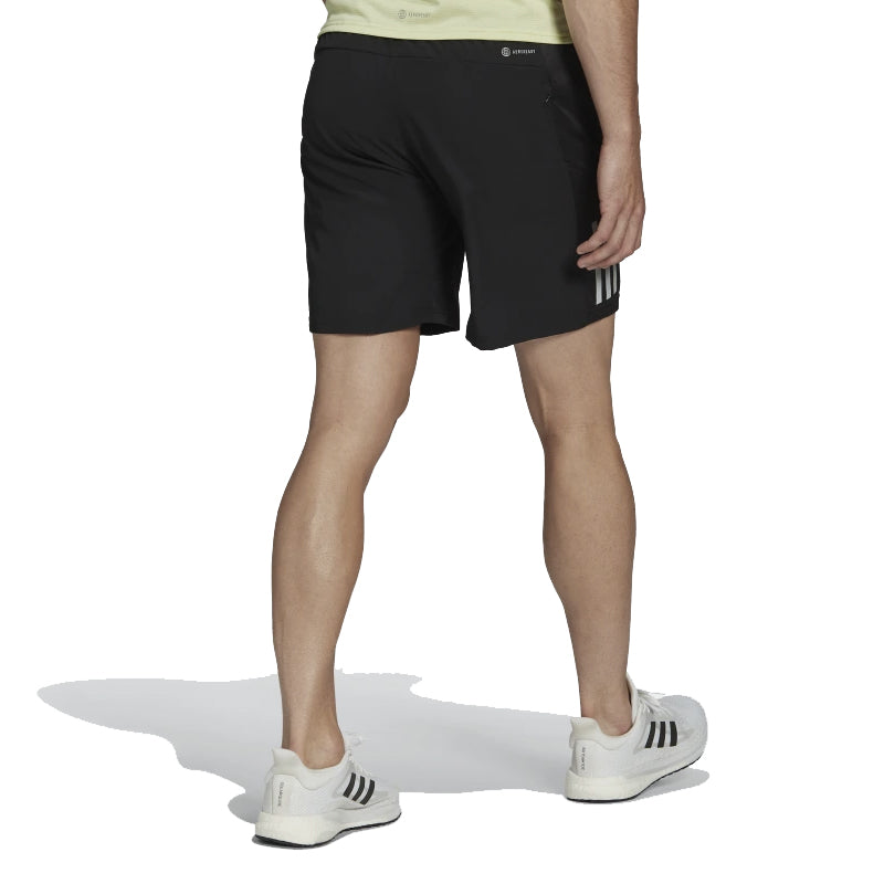 Adidas Own The Run 5 inch Men's Running Short - Black/White/Reflective Silver