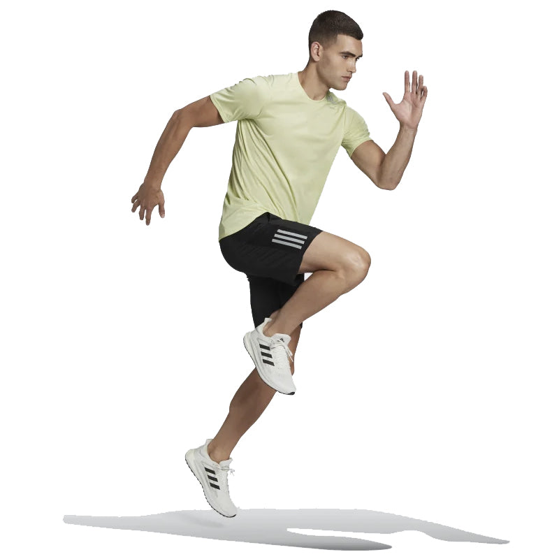 Adidas Own The Run 5 inch Men's Running Short - Black/White/Reflective Silver