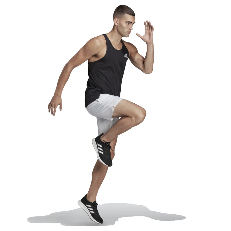 adidas Own the Run Men's Running Singlet - Black/Reflective Silver