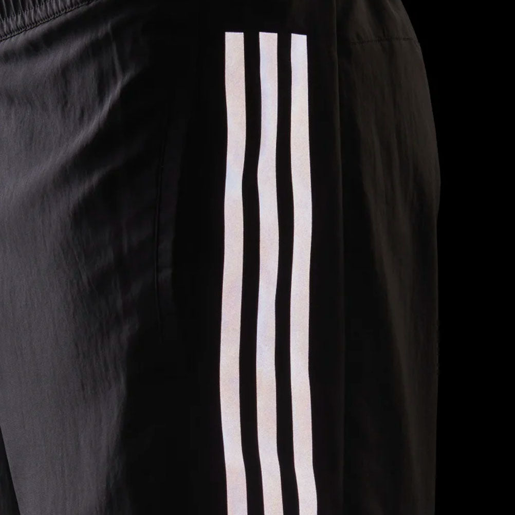 Adidas Run Icon Full Reflective 3-Stripes 5inch Men's Running Short - Black