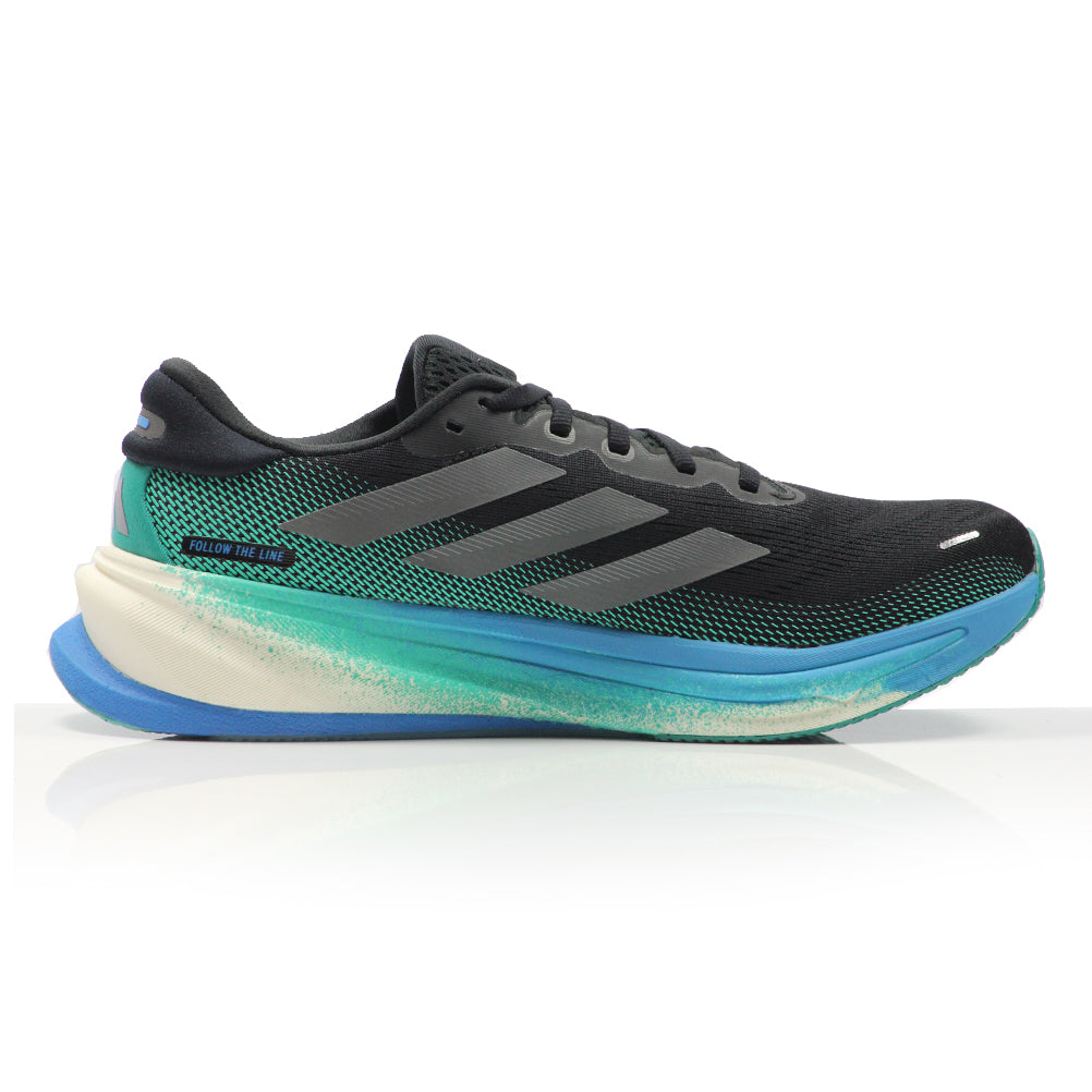 adidas Supernova Rise 2 Men's Running Shoe - Core Black/Iron Met/Glory Green