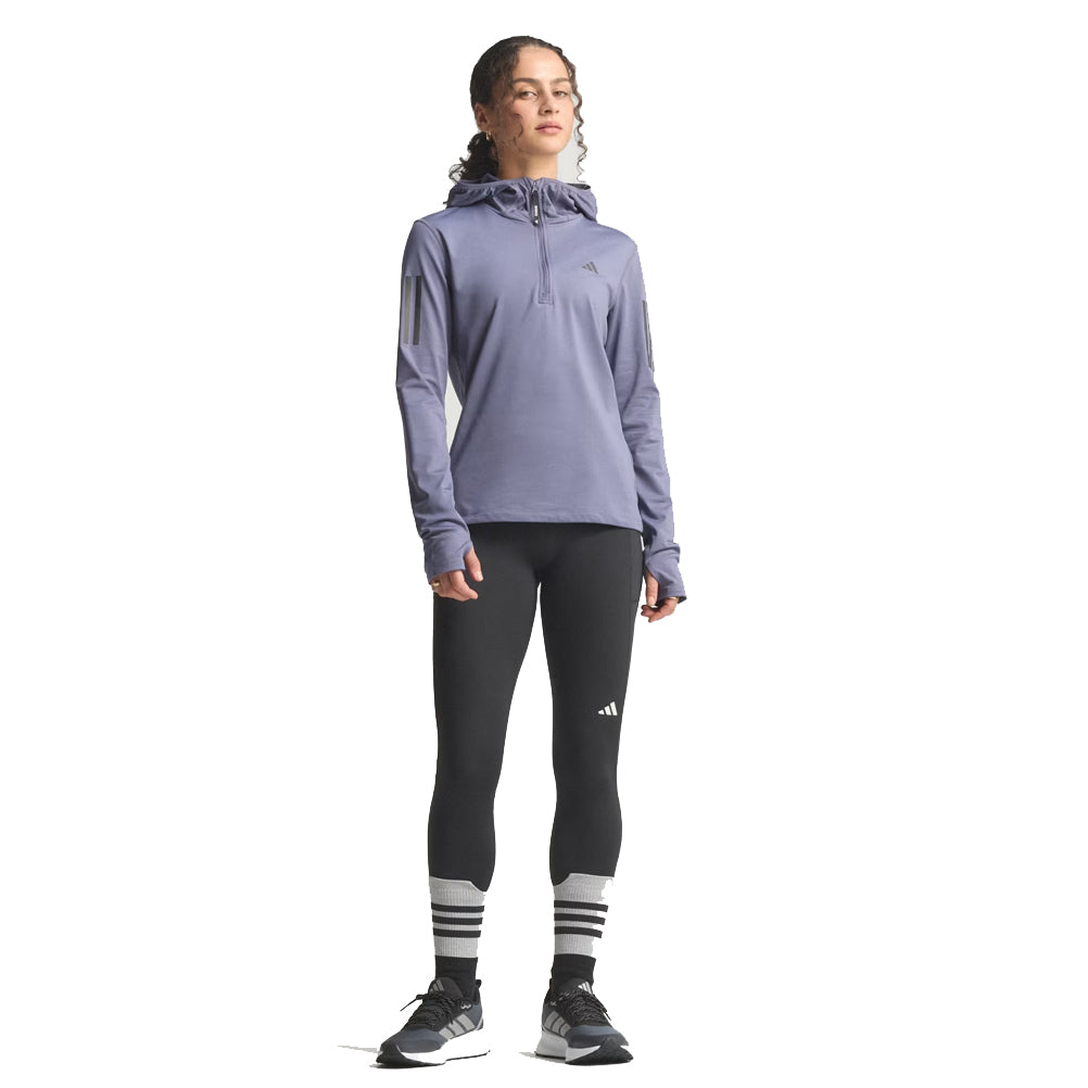 adidas Own The Run Winterised Half Zip Women's Running Top - Preloved Violet