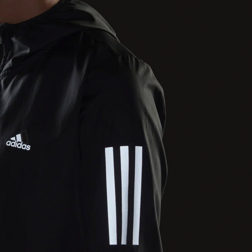 adidas Own The Run Women's Hooded Windbreaker - Black