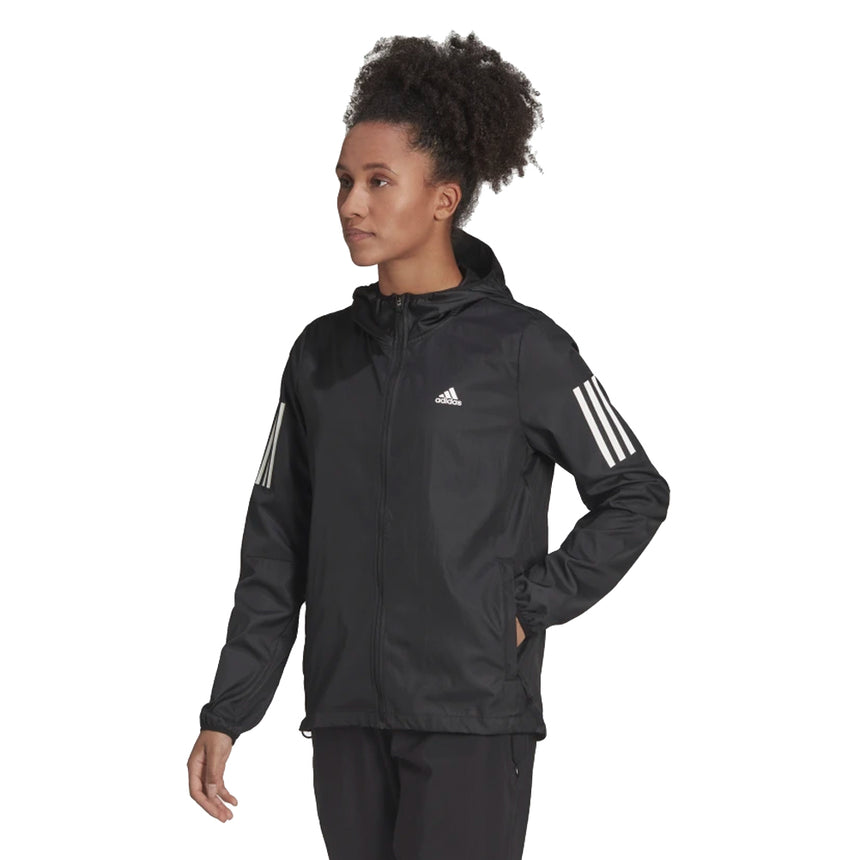 adidas Own The Run Women's Hooded Windbreaker - Black