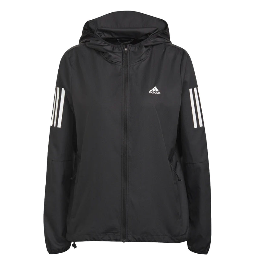 adidas Own The Run Women's Hooded Windbreaker - Black