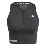 adidas Ultimate HEAT.RDY Women's Running Crop Top - Black/Black