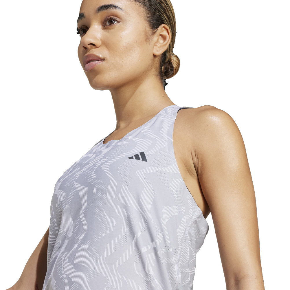 Adidas Ultimate Airchill Engineered Women's Running Tank - Halo Silver