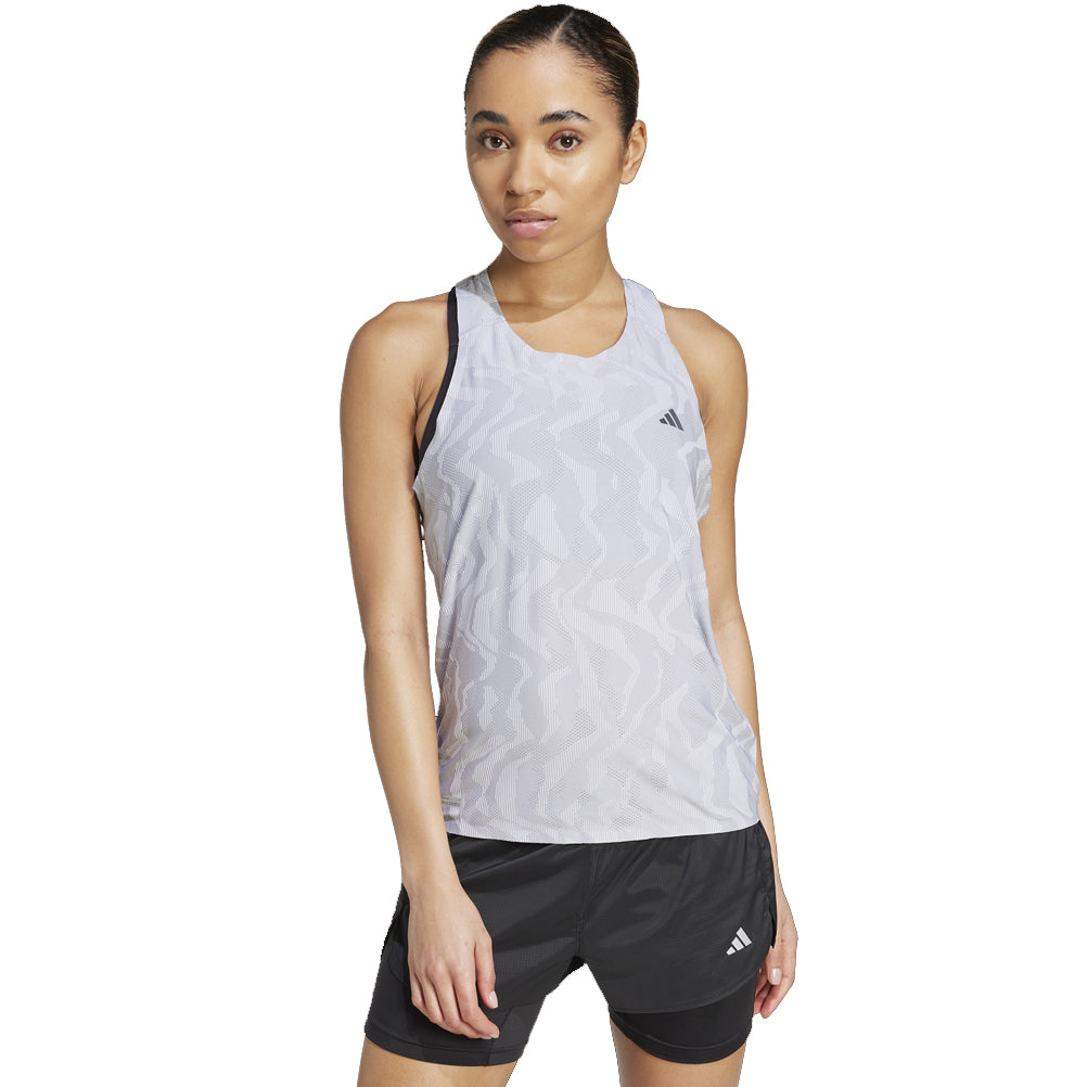 Adidas Ultimate Airchill Engineered Women's Running Tank - Halo Silver