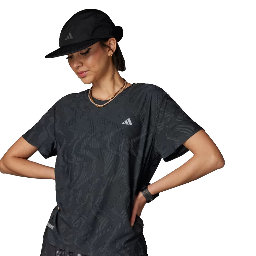 Adidas Ultimate Airchill Engineered Women's Running T-Shirt- Black