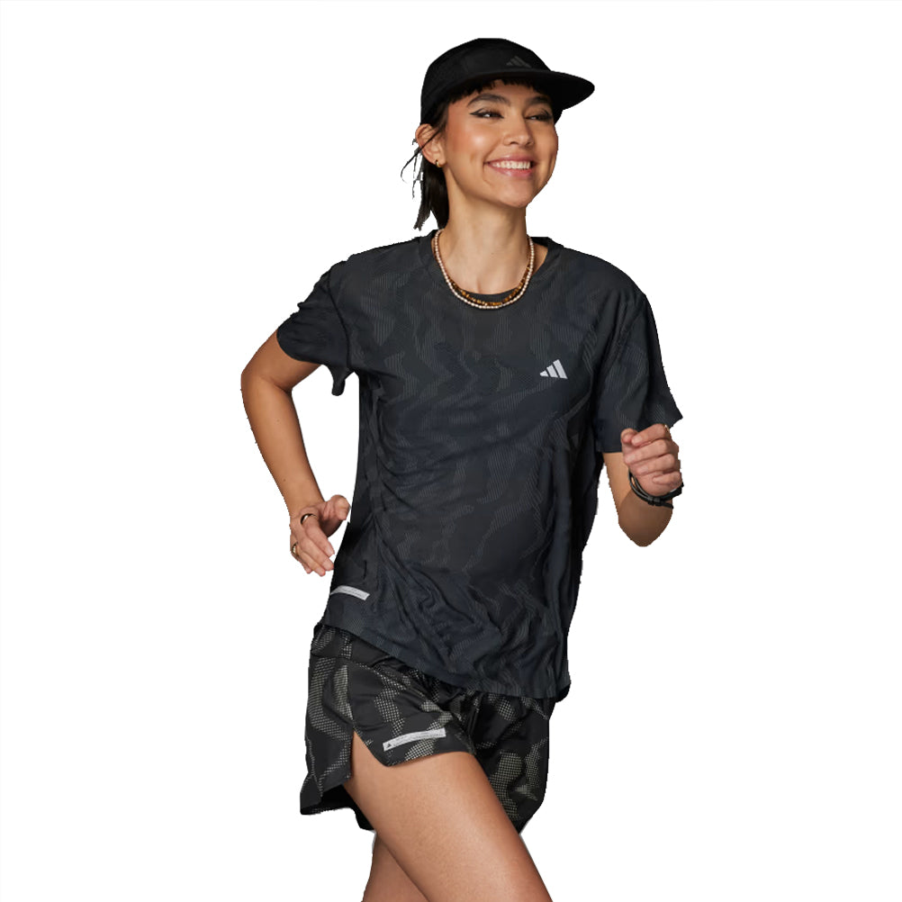 Adidas Ultimate Airchill Engineered Women's Running T-Shirt- Black