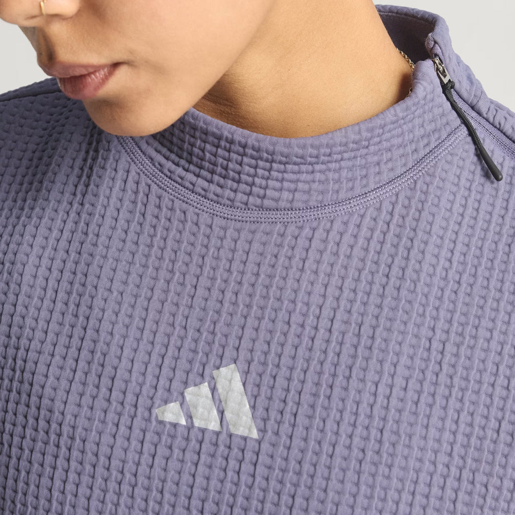 adidas Adi365 Climawarm+ Crewneck Long Sleeve Women's Running Top - Preloved Violet