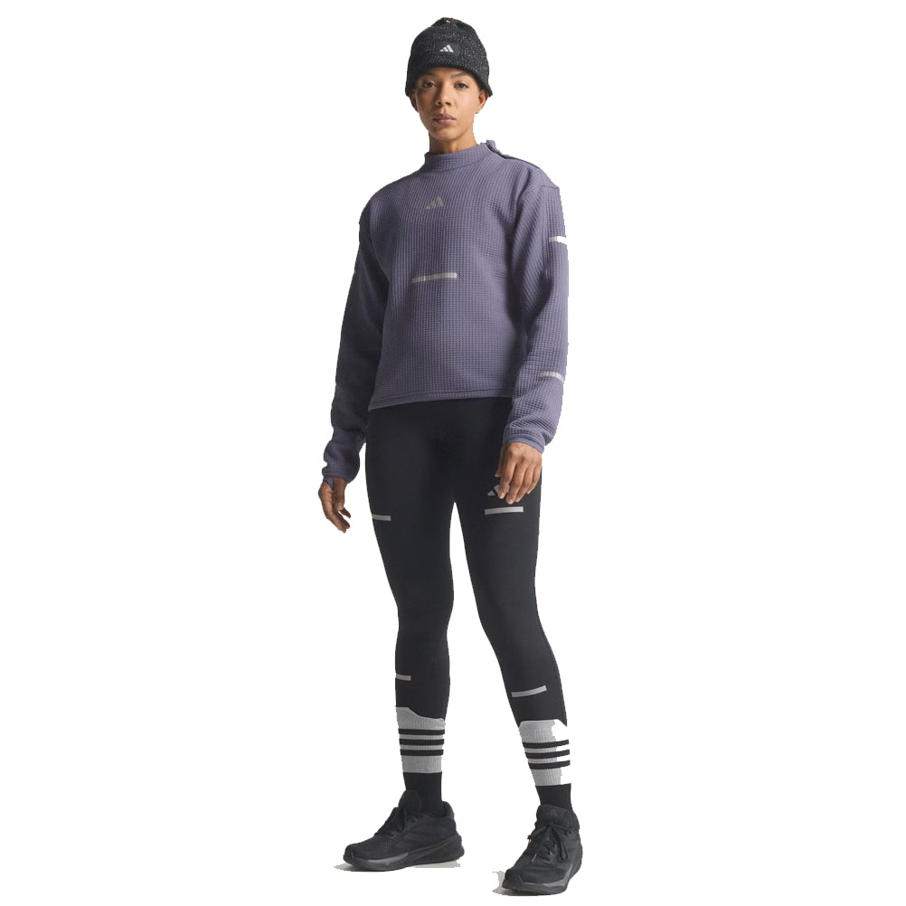 adidas Adi365 Climawarm+ Crewneck Long Sleeve Women's Running Top - Preloved Violet
