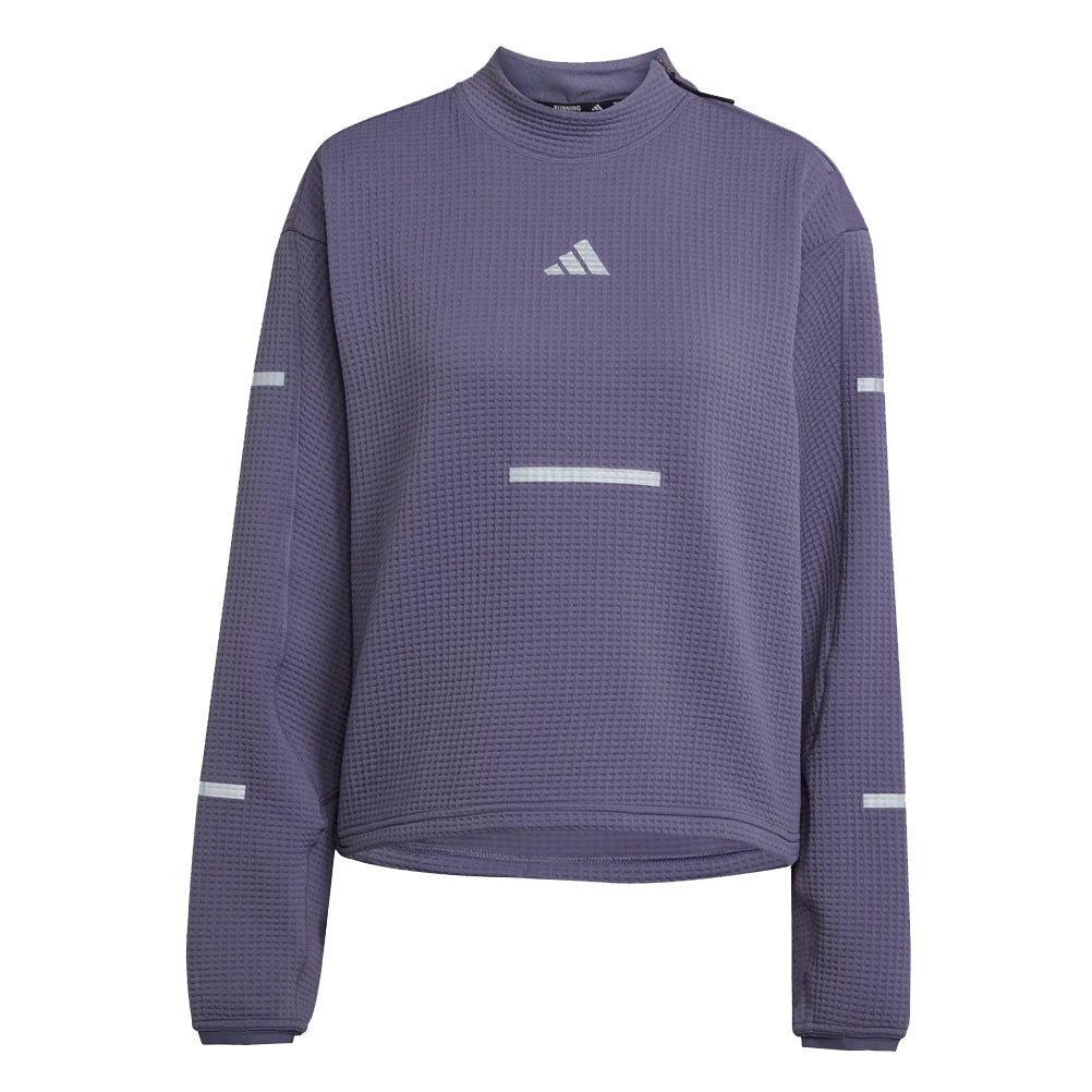adidas Adi365 Climawarm+ Crewneck Long Sleeve Women's Running Top - Preloved Violet