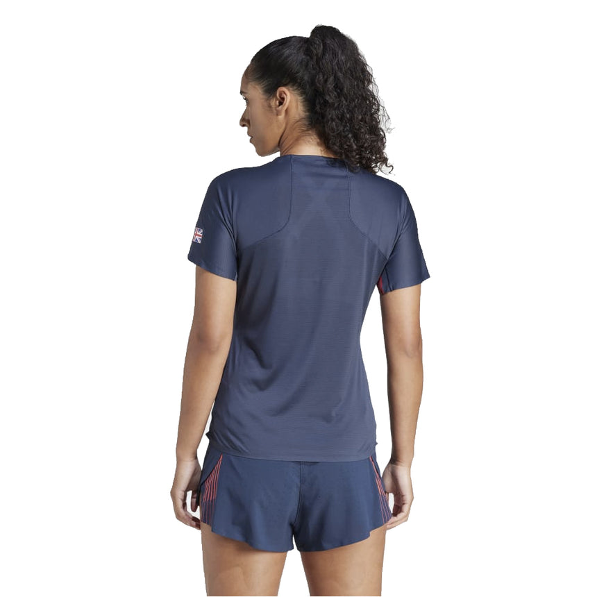 adidas Adizero Team GB Short Sleeve Women's Running Tee - Legend Ink