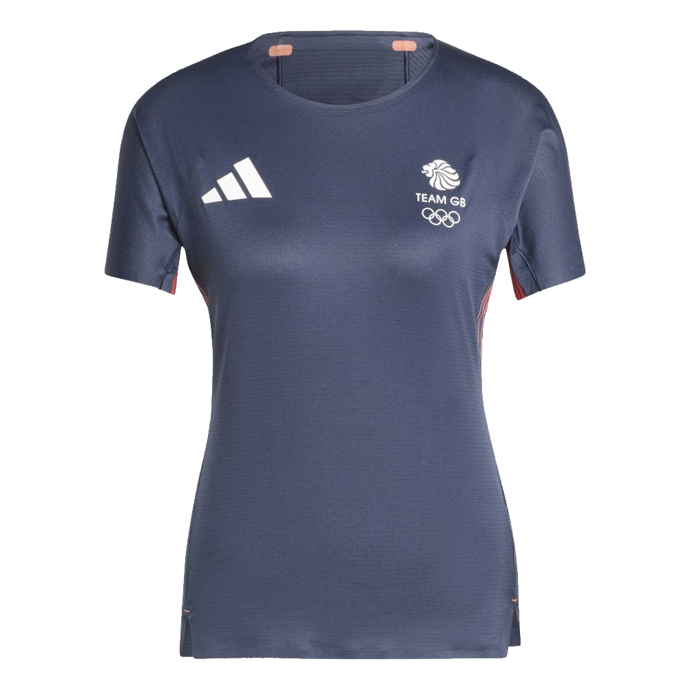 adidas Adizero Team GB Short Sleeve Women's Running Tee - Legend Ink