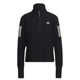 Adidas Own The Run Half Zip Long Sleeve Women's Running Top - Pink Bliss
