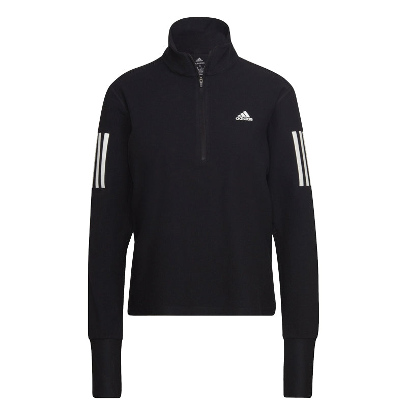 Adidas Own The Run Half Zip Long Sleeve Women's Running Top - Pink Bliss
