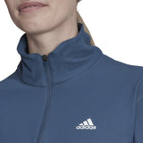 Adidas Own The Run Half Zip Long Sleeve Women's Running Top - Wonder Steel
