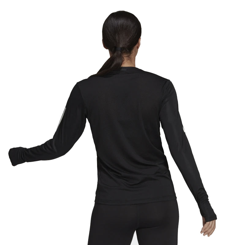 adidas Own The Run Long Sleeve Women's Running Tee - Black