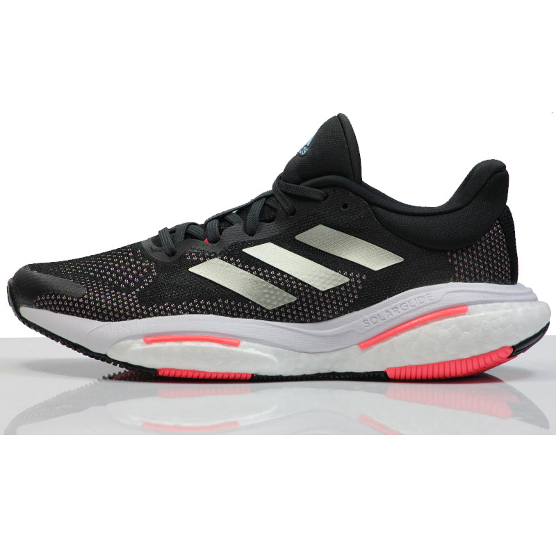 adidas SolarGlide 5 Women's Running Shoe - Carbon/Sandy Beige Met/Turbo