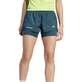 adidas Ultimate 2in1 Women's Running Short - Arctic Night/Lucid Lemon