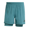 Adidas Own The Run 2in1 Men's Running Short - Preloved Teal