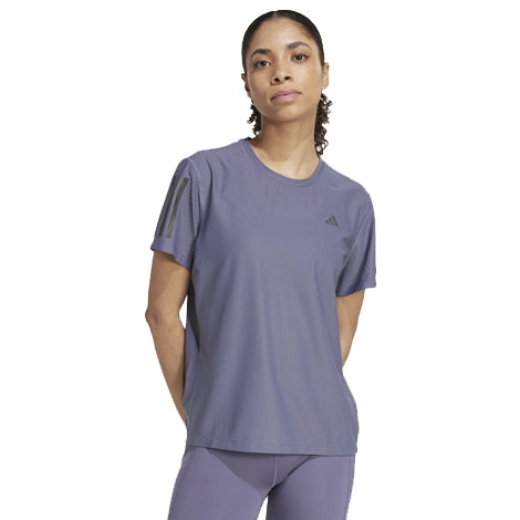 adidas Own The Run Short Sleeve Women's Running Tee - Preloved Violet