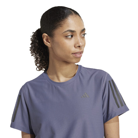 adidas Own The Run Short Sleeve Women's Running Tee - Preloved Violet