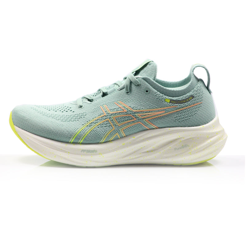 Asics Gel Nimbus 26 Women's Running Shoe - Light Celadon/Safety Yellow