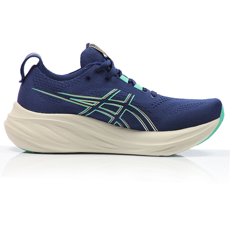 Asics Gel Nimbus 26 Women's Running Shoe - Blue Expanse/Aurora Green