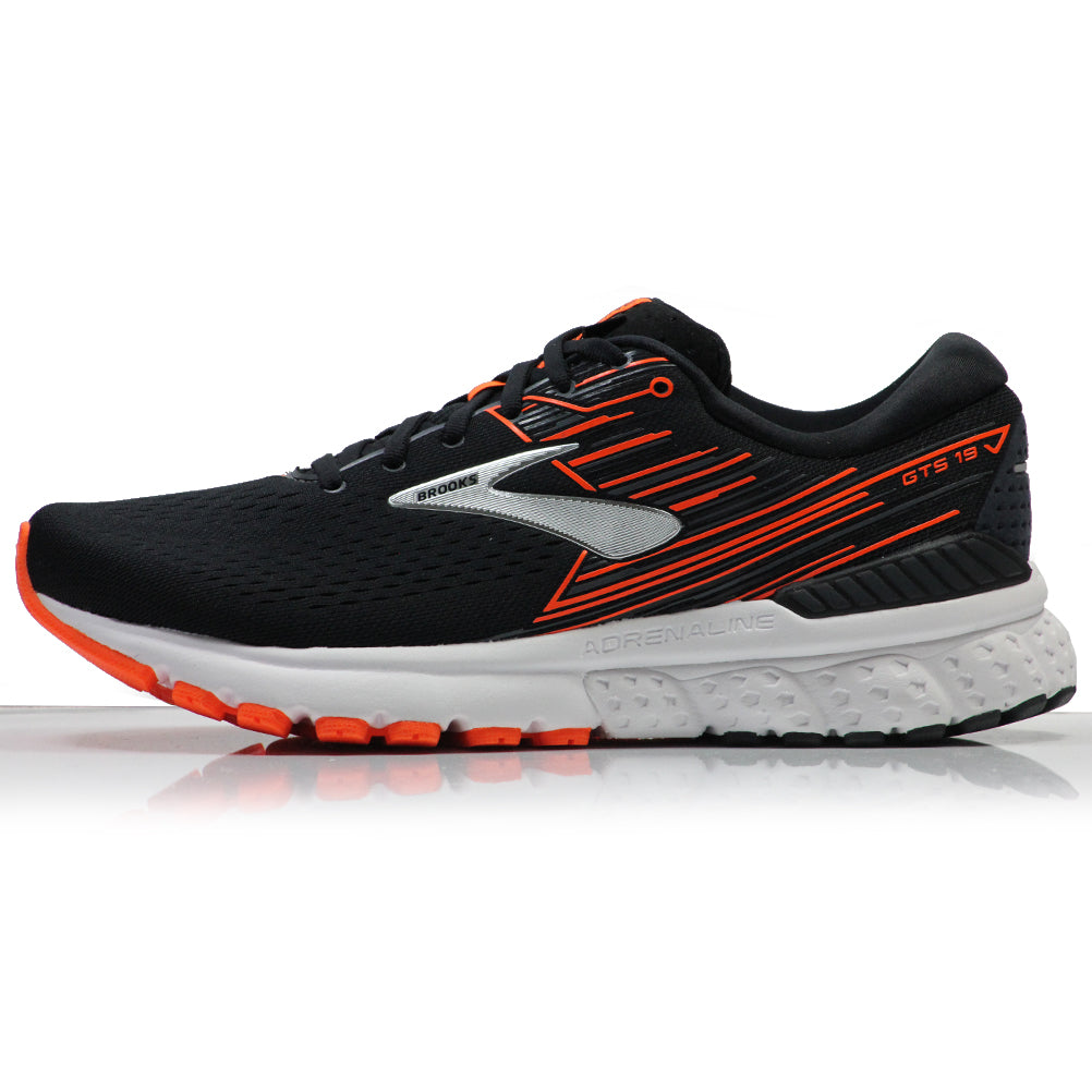 Brooks Adrenaline GTS 19 Men's Running Shoe Black/Orange/Silver
