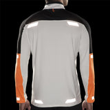 Brooks Run Visible 2.0 Half Zip Men's Running Top - Ecru/Fluoro Flash/Black