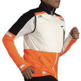 Brooks Run Visible 2.0 Insulated Men's Running Vest - Ecru/Fluoro Flash/Black